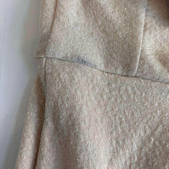 Windsor Off-Shoulder Champagne Glitter Evening Gown Side Slit Formal Dress - Picture 10 of 14